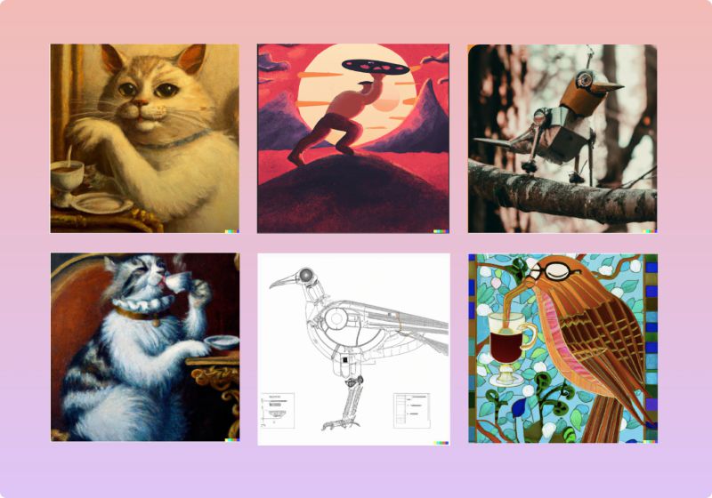 AI-generated images from DALL-E 2